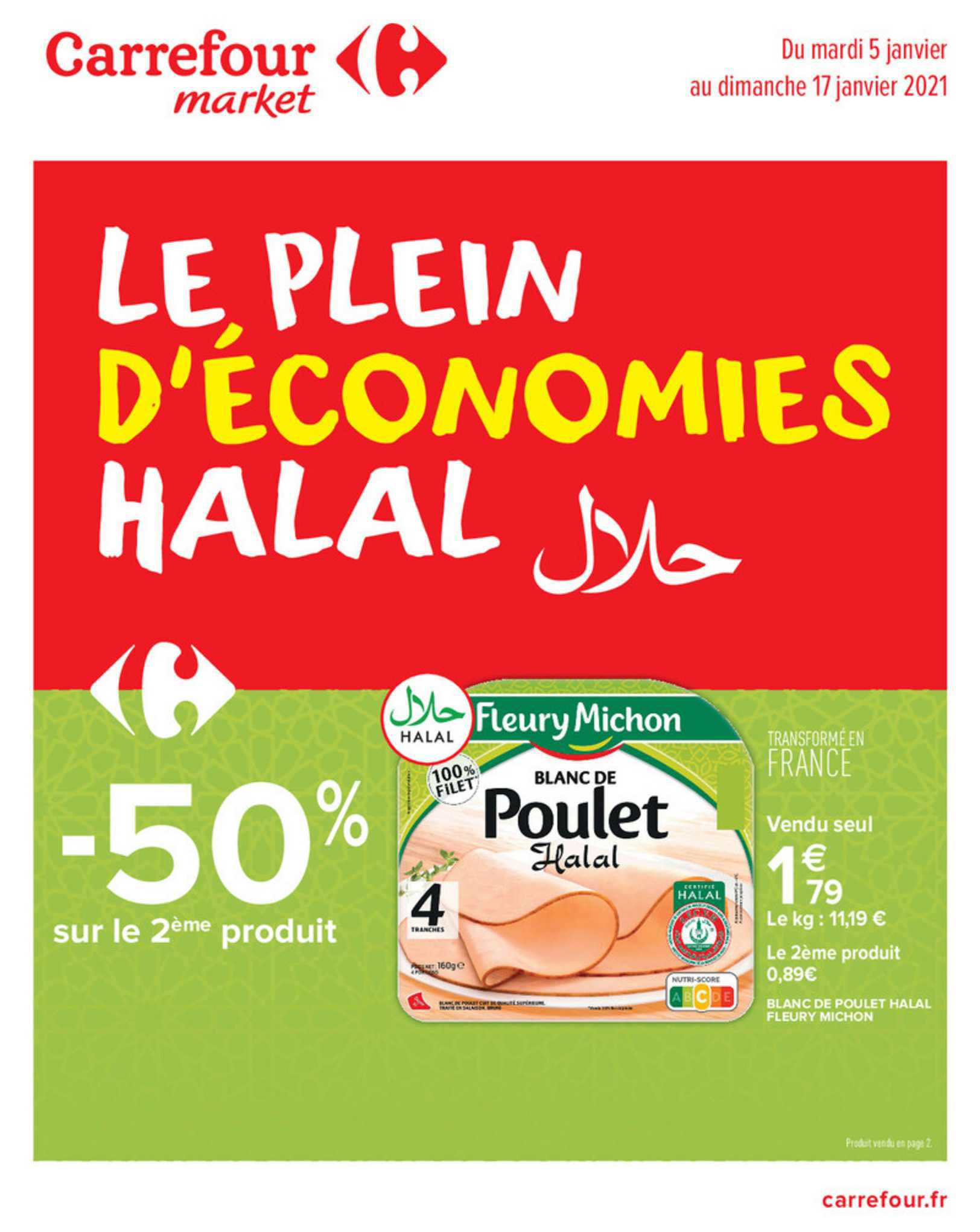 blanc de poulet halal fleury michon