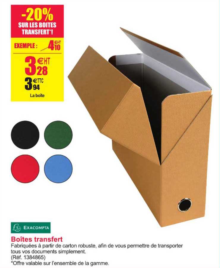 boîtes transfert exacompta