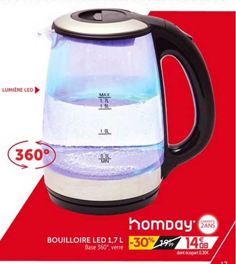 Bouilloire Led 1,7 L Homday