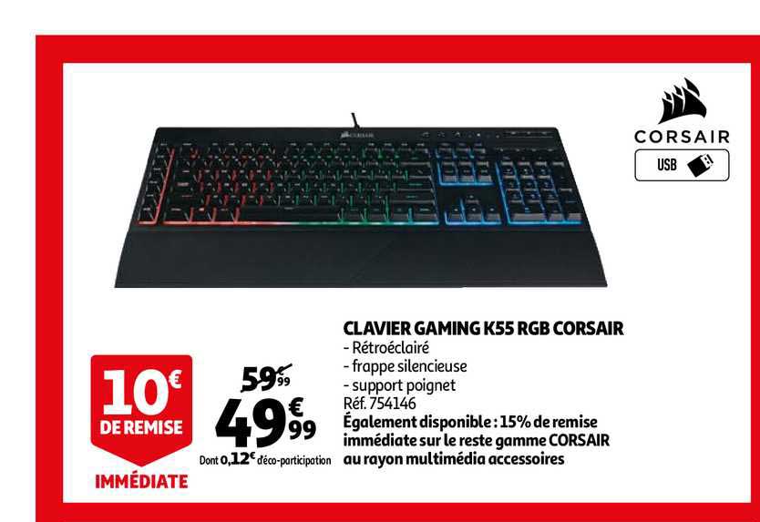 clavier gaming k55 rgb corsair