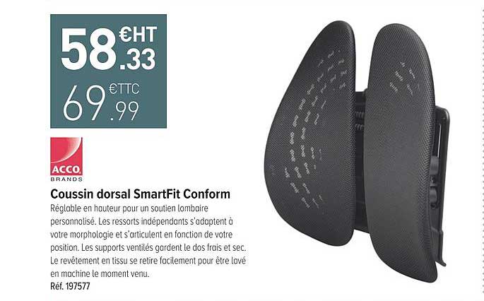 coussin dorsal smartfit conform acco brands
