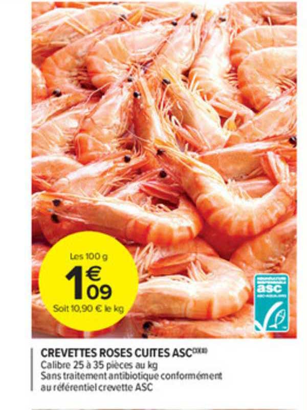 Crevettes Roses Cuits Asc