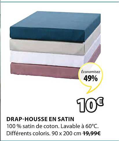 drap-housse en satin