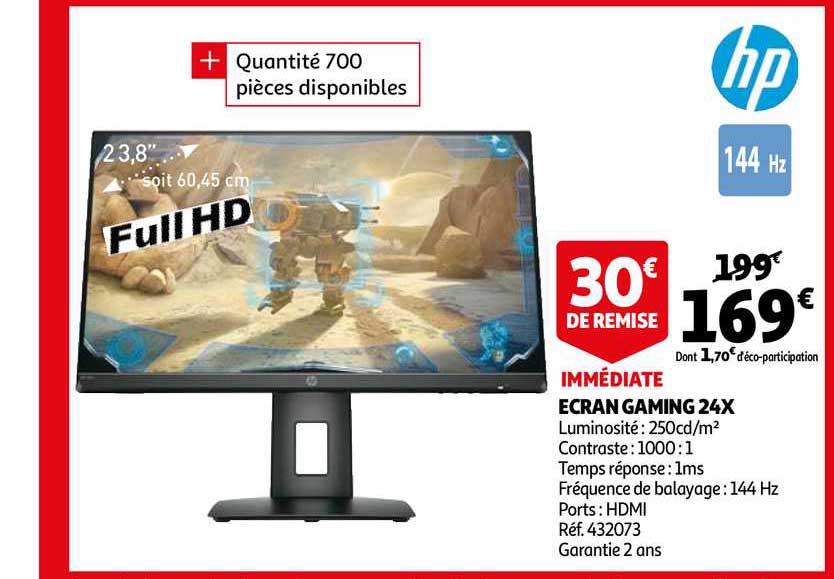 écran gaming 24x hp
