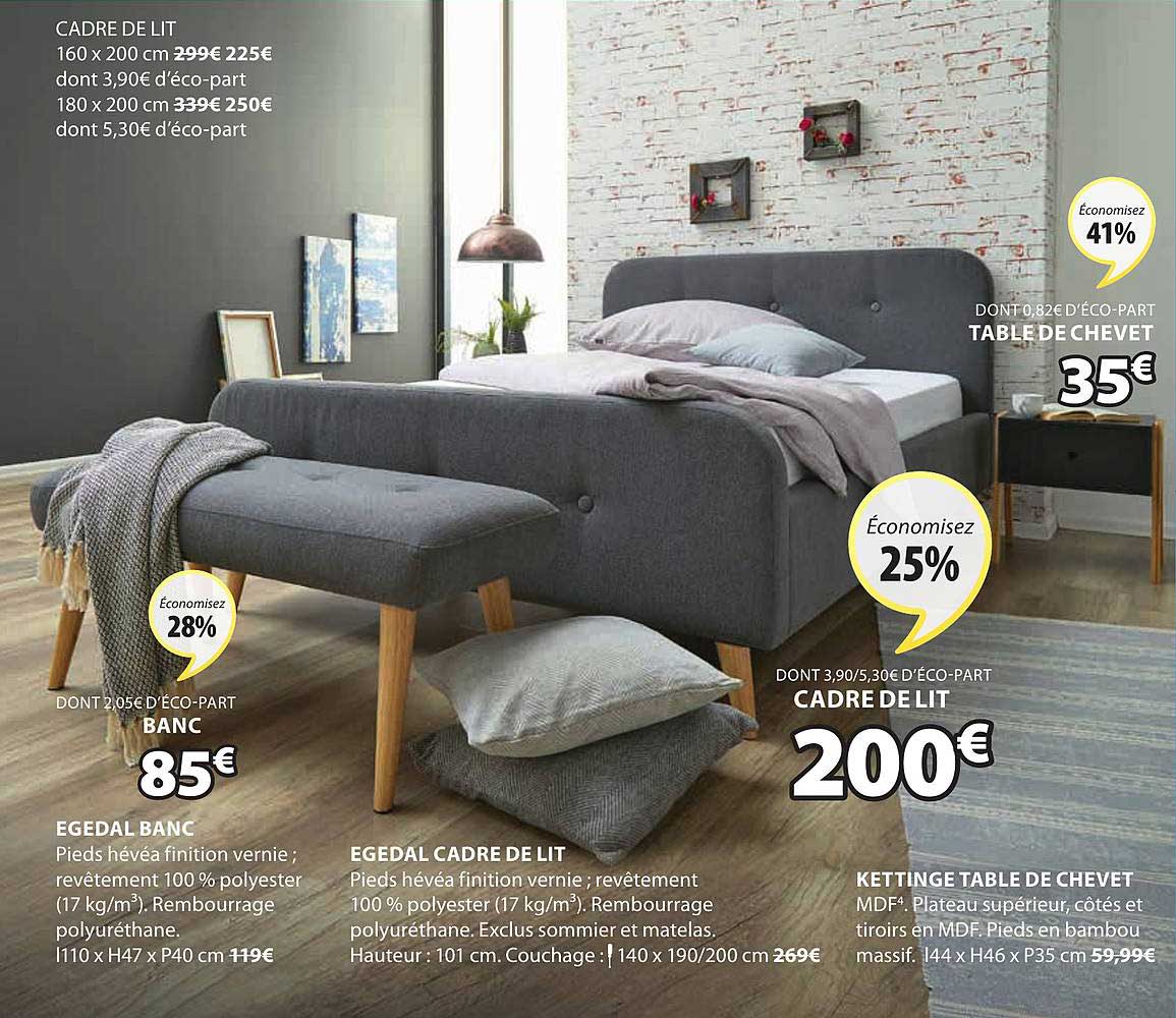 Egedal Banc, Egedal Cadre De Lit, Kettinge Table De Chevet