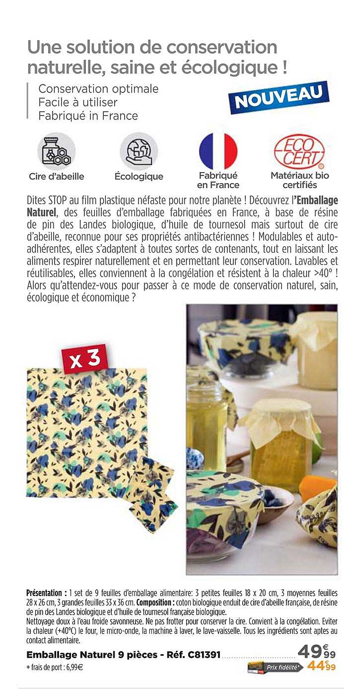 Emballage Naturel 9 Pièces