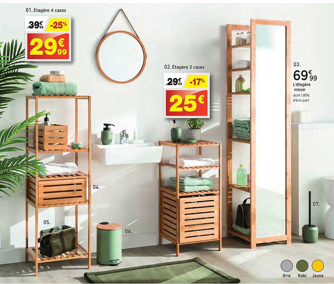 étagère 4 Cases, étagère 3 Cases, L'étagère Miroir