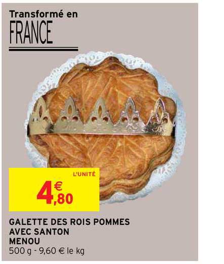 galette des rois pommes avec santon menou