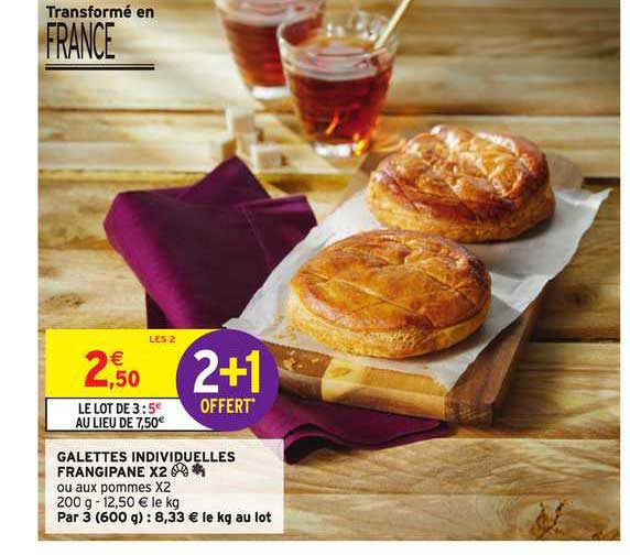 galettes individuelles frangipane x2