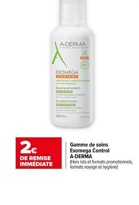 gamme de soins exomega control a-derma