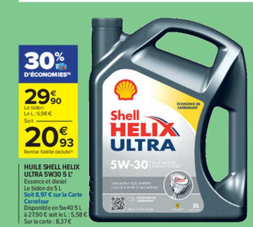 huile shell helix ultra 5w30 5l