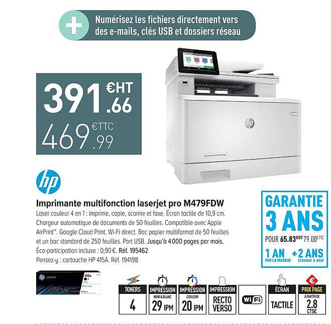 Imprimante Multifonction Laserjet Pro Hp
