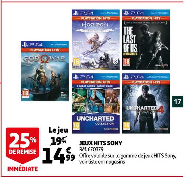 jeux hits sony