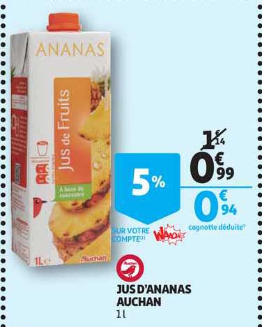 jus d'ananas auchan