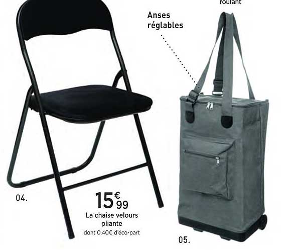 La Chaise Velours Pliante