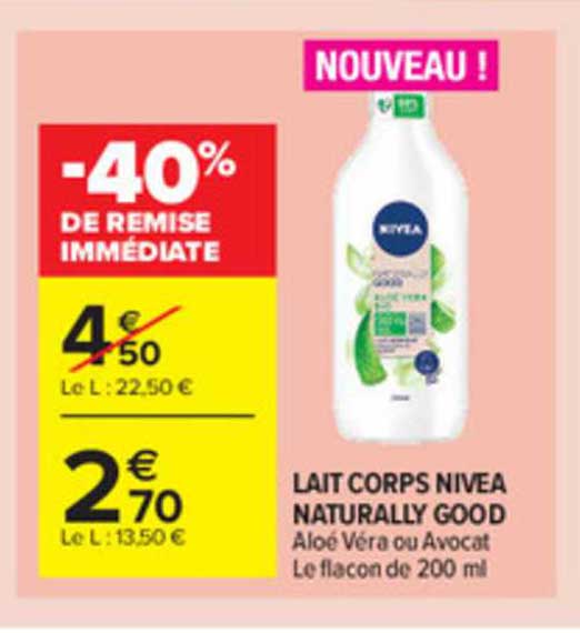 lait corps nivea naturally good