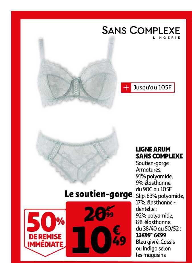 ligne arum sans complexe  : soutien-gorge
