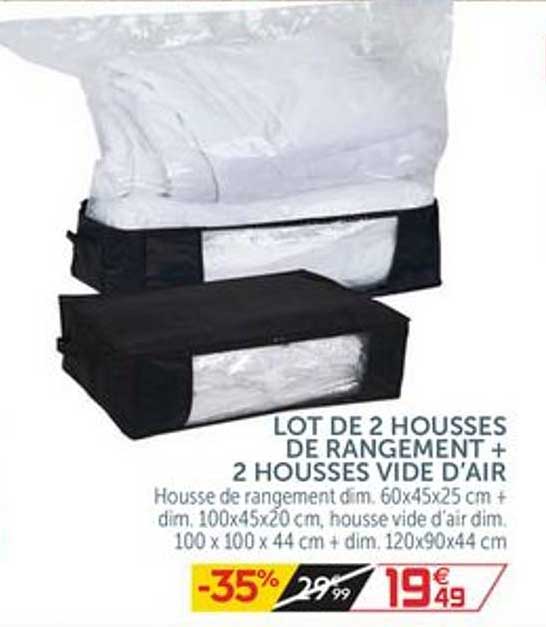 lot de 2 housses de rangement + 2 housses vide d'air
