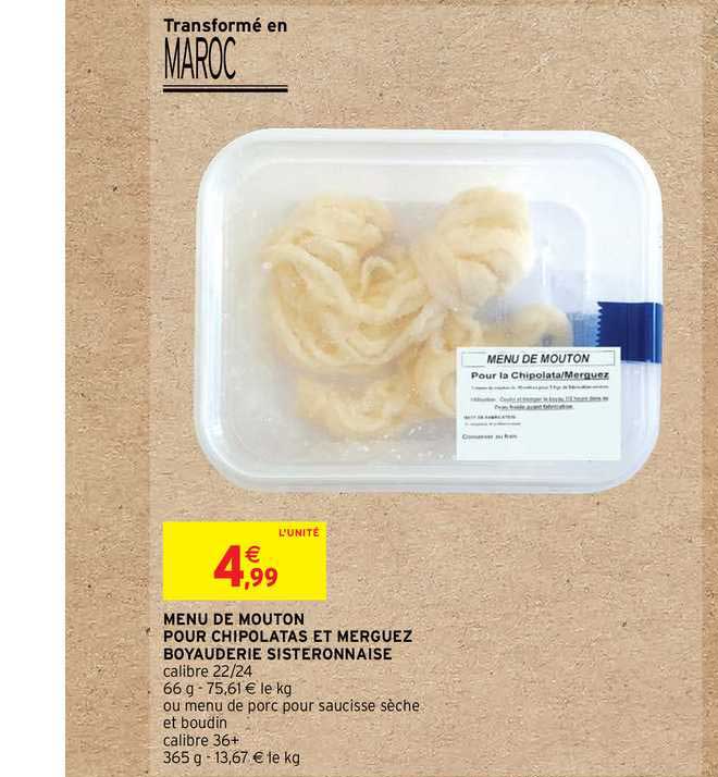 Menu De Mouton Pour Chiplatas Et Merguez Boyauderie Sisteronnaise