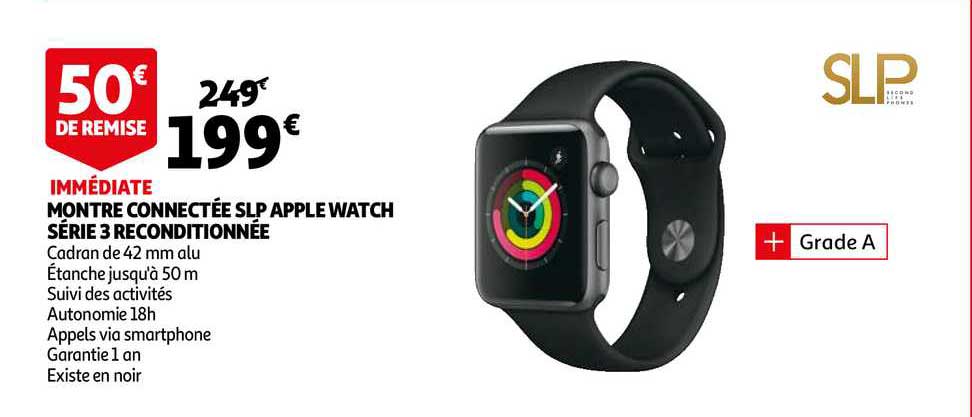 Montre Connectée Slp Apple Watch Série 3 Reconditionnée