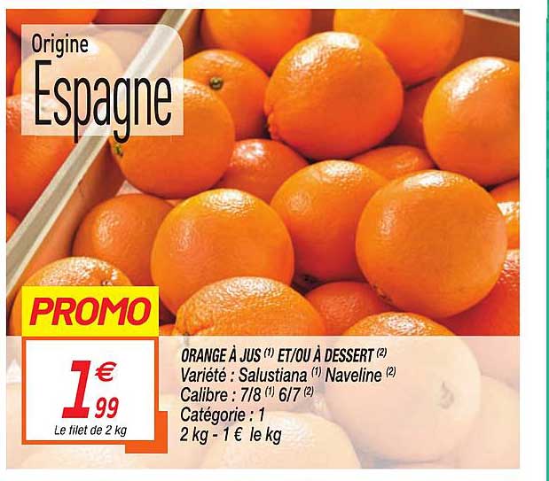 orange à jus et-ou à dessert