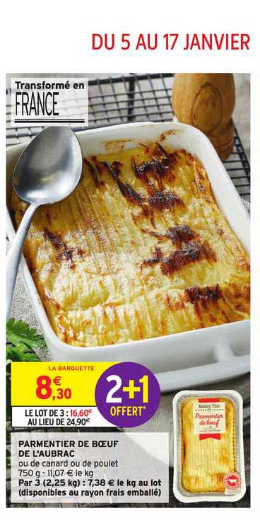 parmentier de bœuf de l'aubrac