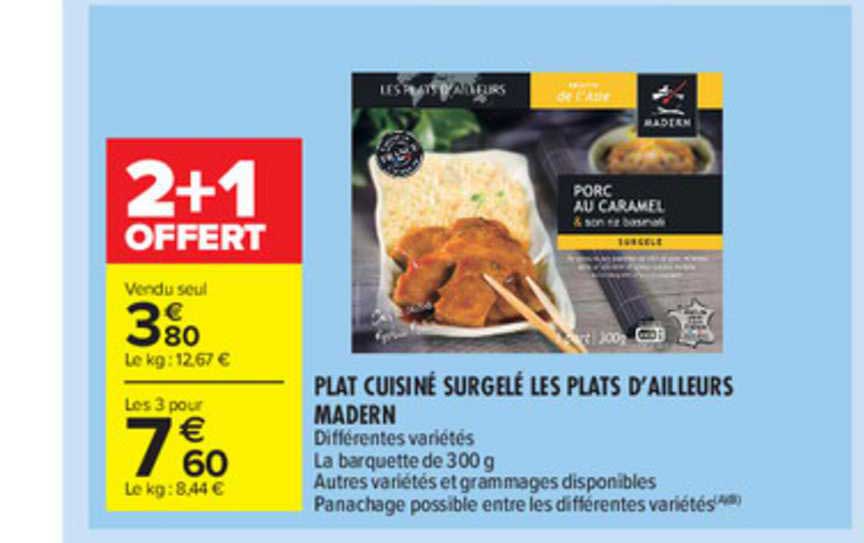 plat cuisiné surgelé les plats d'ailleurs madern