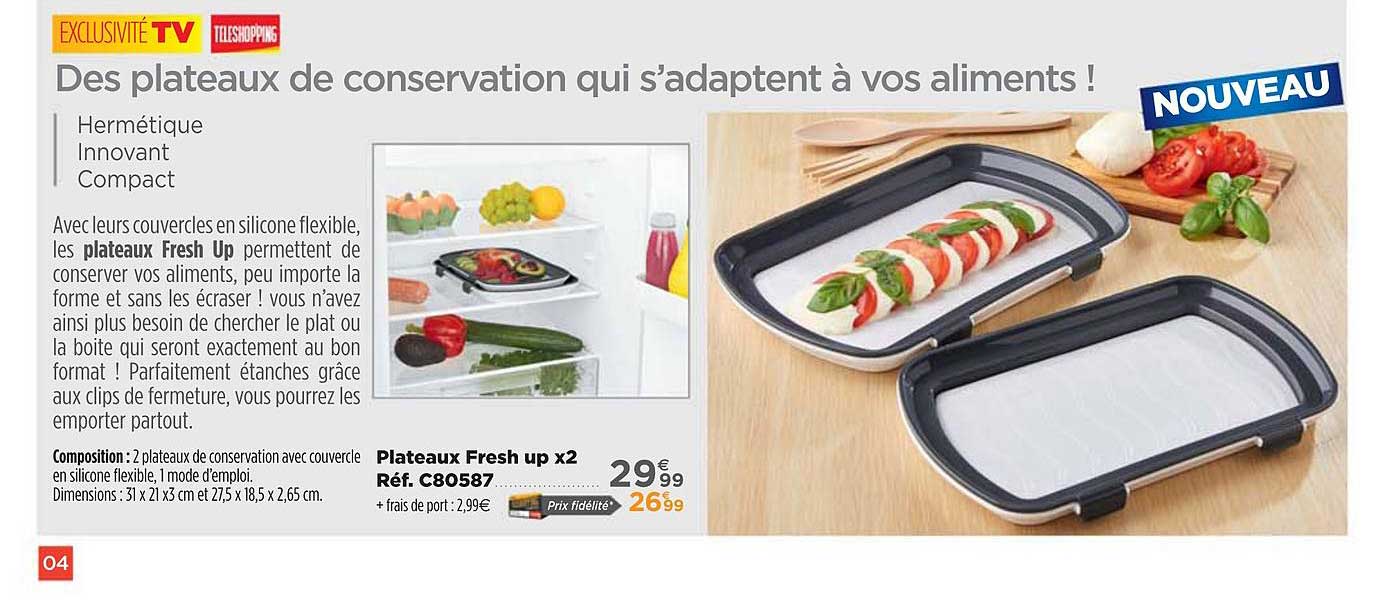 Plateaux Fresh Up X2