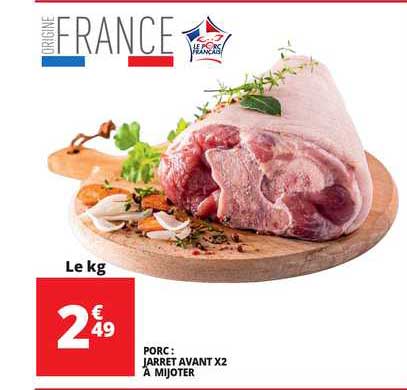 porc : jarret avant x2 à mijoter