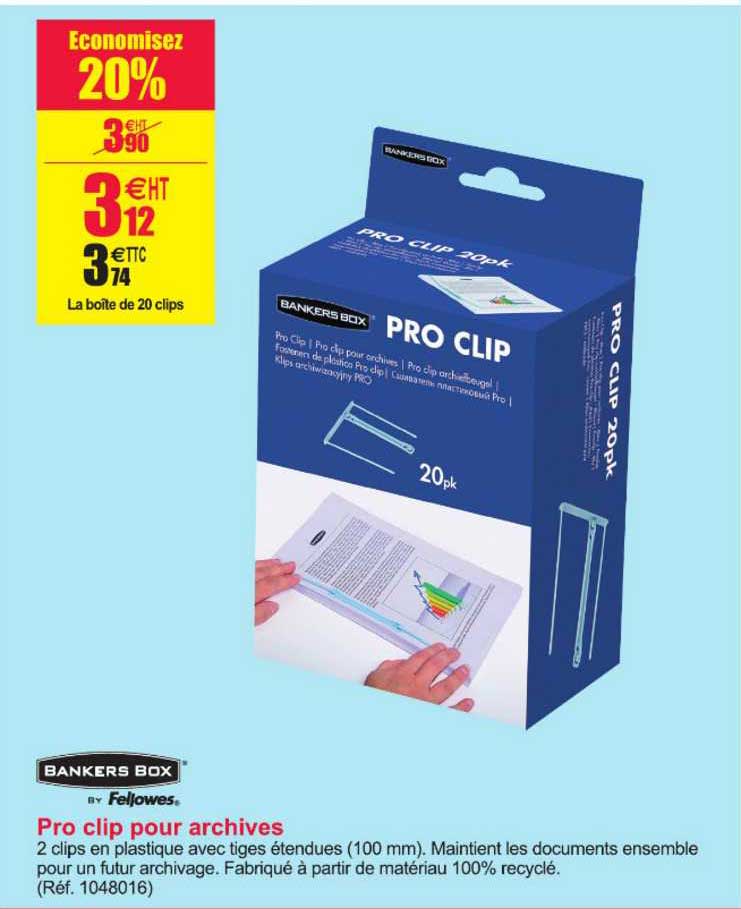 pro clip pour archives fellowes