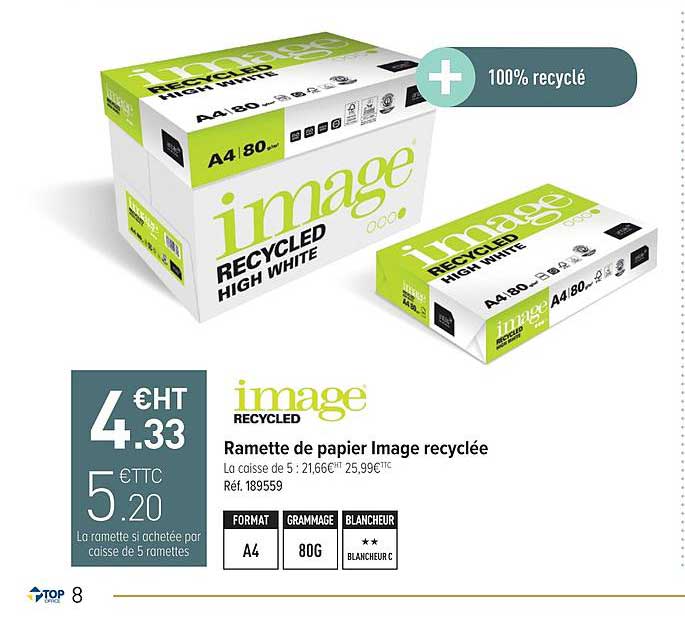 ramette de papier image recyclée