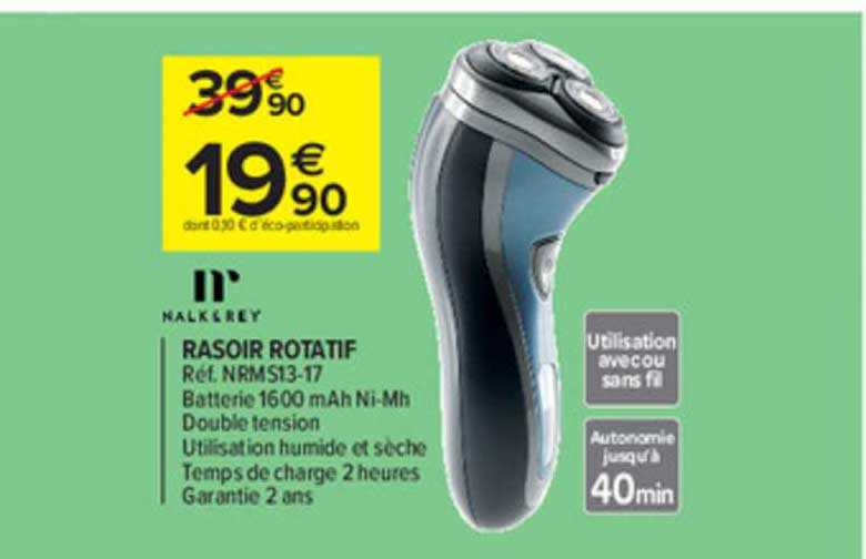 rasoir rotatif nalk & rey