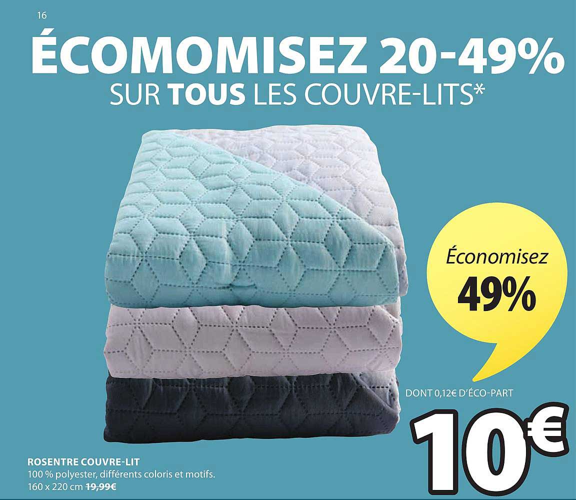 rosentre couvre-lit