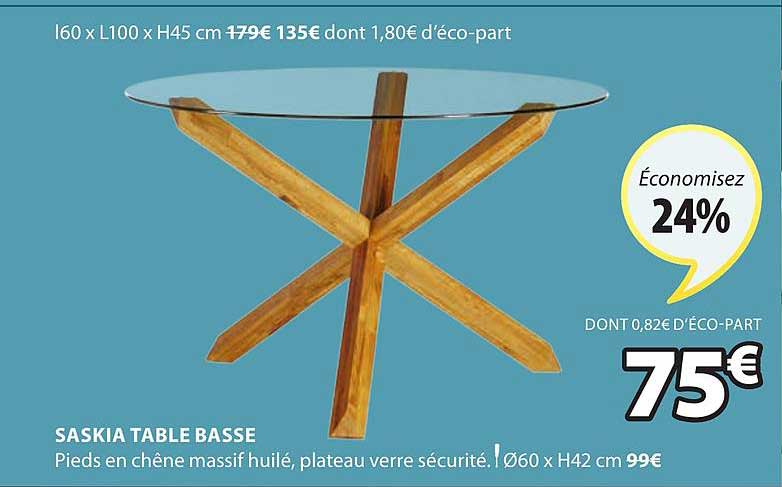 saskia table basse