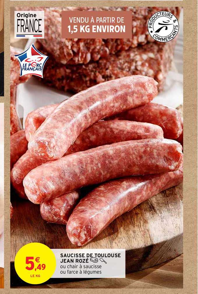 saucisse de toulouse jean rozé
