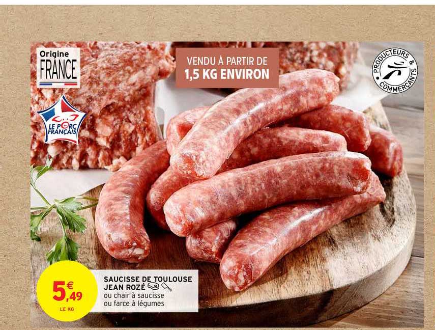 saucisse de toulouse jean rozé