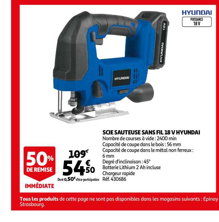 Scie Sauteuse Sans Fil 18v Hyundai