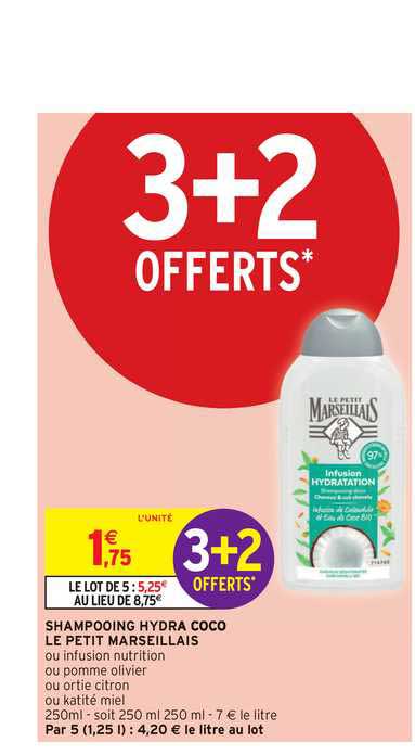 shampooing hydra coco le petit marseillais