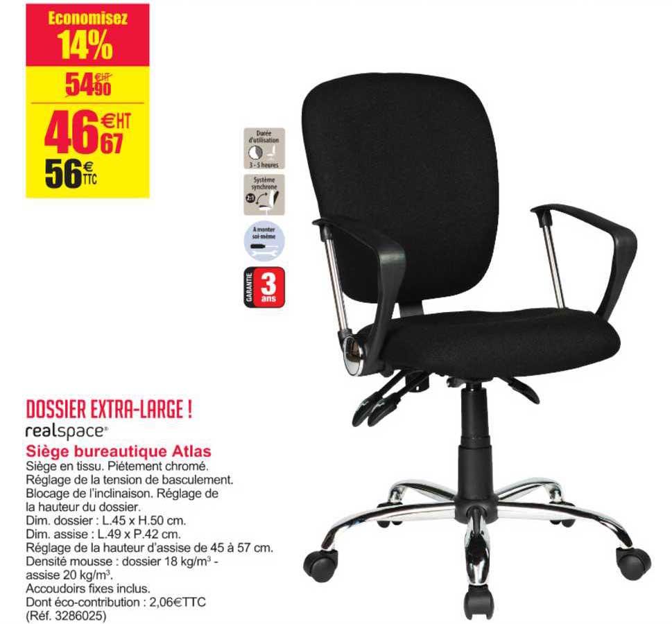 Siège Bureautique Atlas Realspace