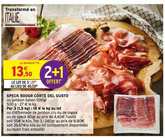 speck 500gr corte del gusto