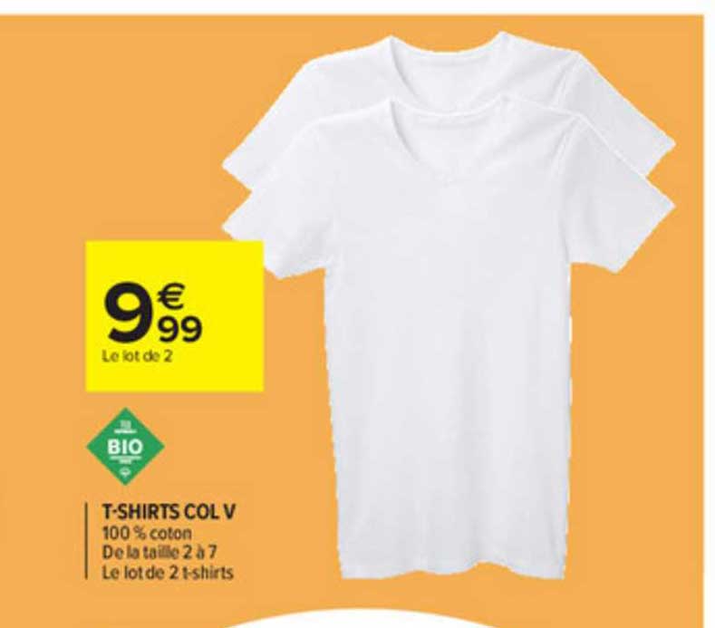 t-shirts col v
