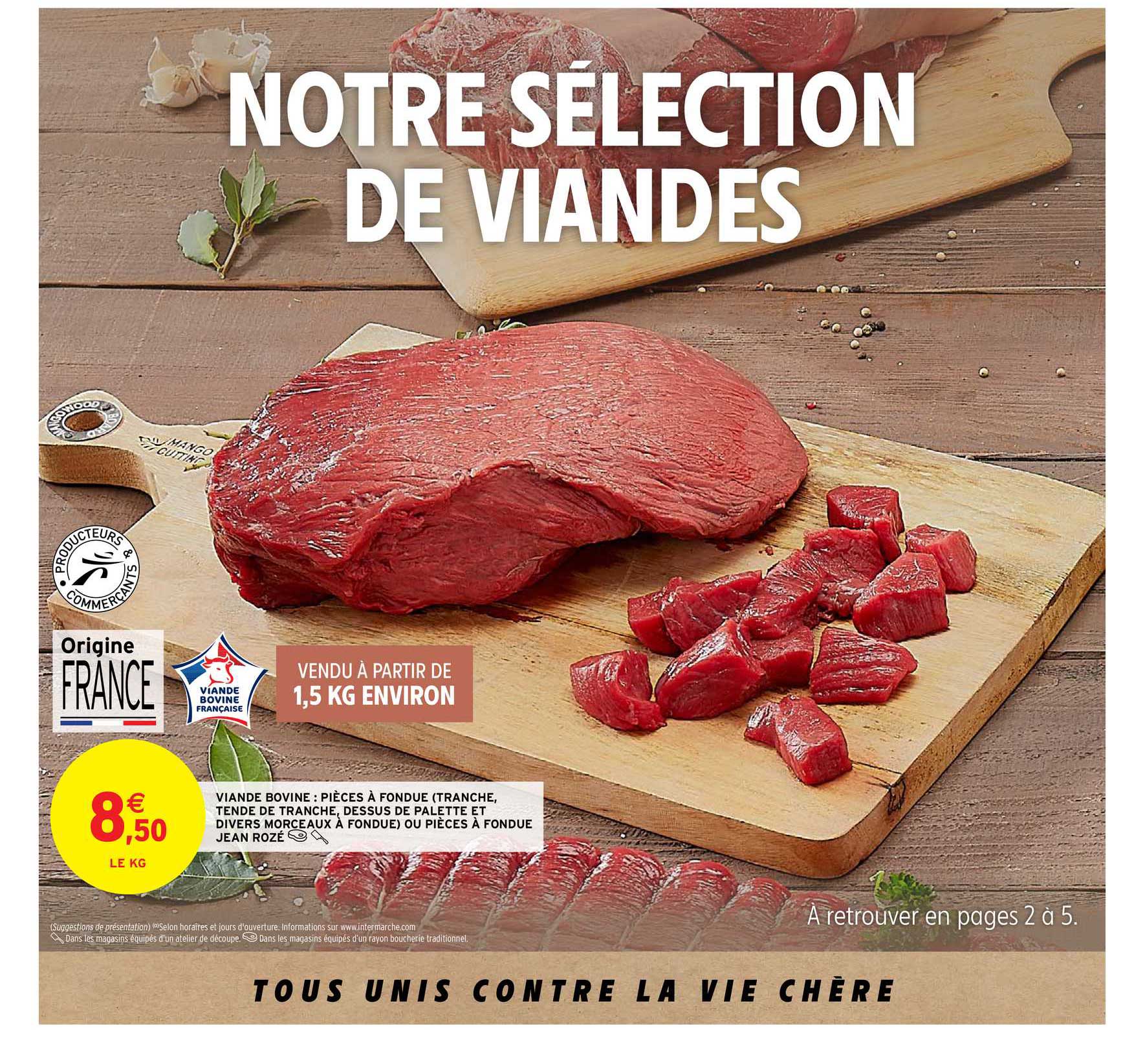 viande bovine : pièces à fondue jean rozé