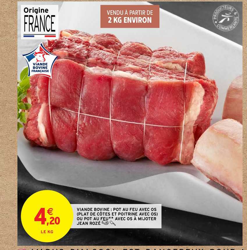 viande bovine : pot au feu avec os jean rozé