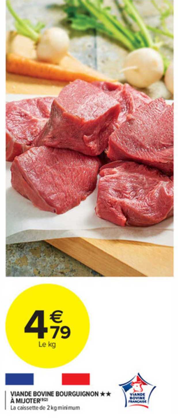 Viande Bovine Bourguignon à Mijoter