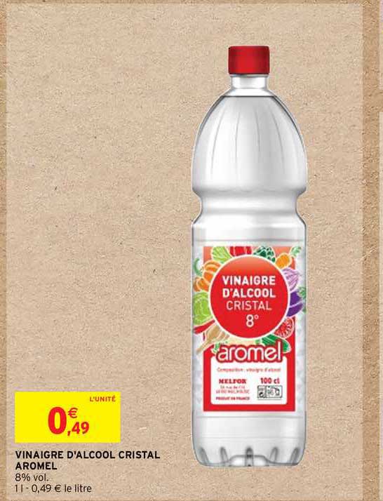 vinaigre d'alcool cristal aromel
