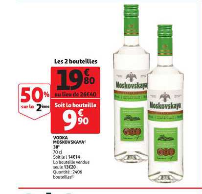 vodka moskovskaya 38°