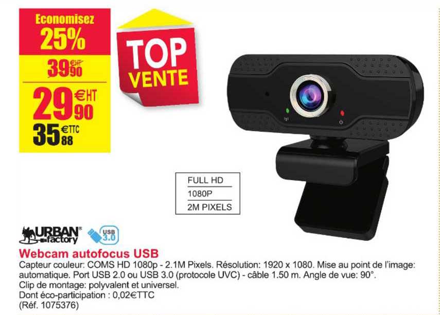 webcam autofocus usb urban factory