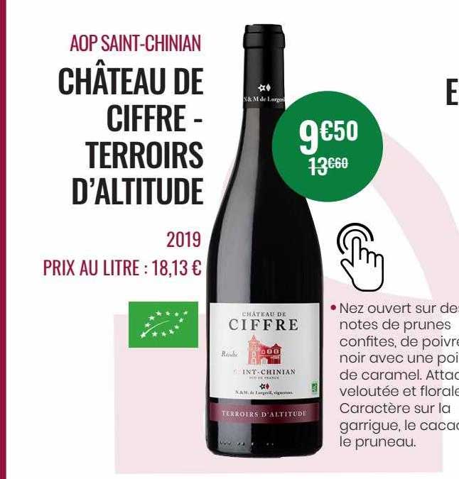 aop saint-chinian château de ciffre - terroirs d'altitude 2019