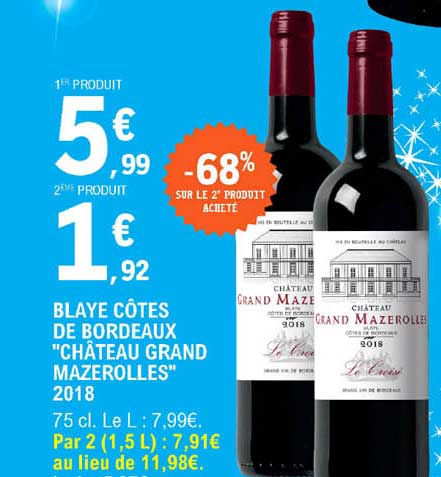 blaye côtes de bordeaux "château grand mazerolles" 2018