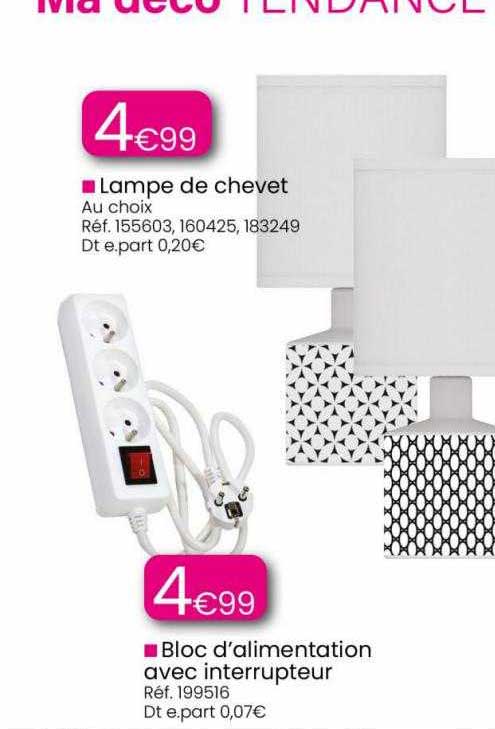 bloc d'alimentation avec interrupteur